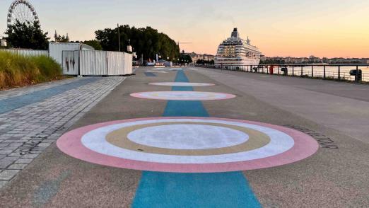 Décor au sol Paris 2024 